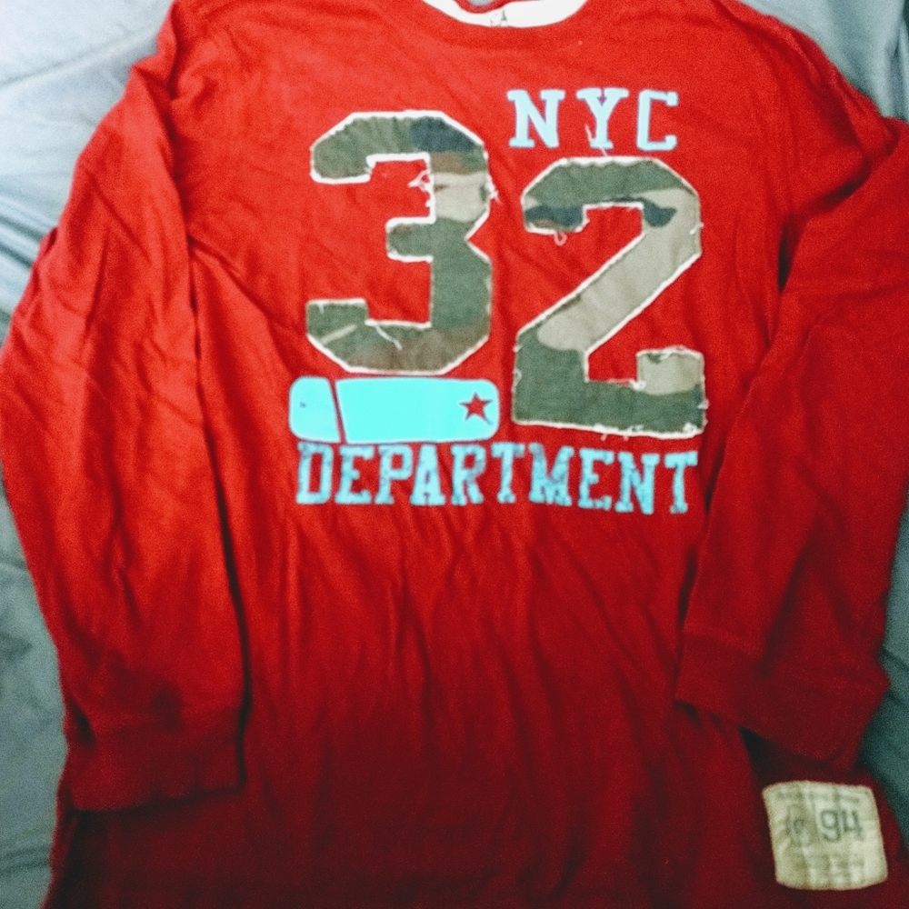 Old Navy Boys Red Long sleeve heavy t-shirt